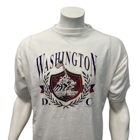 Vintage Iwo Jima WWII Memorial Washington DC Graphic Single Stitch T-Shirt XL - Picture 6 of 9